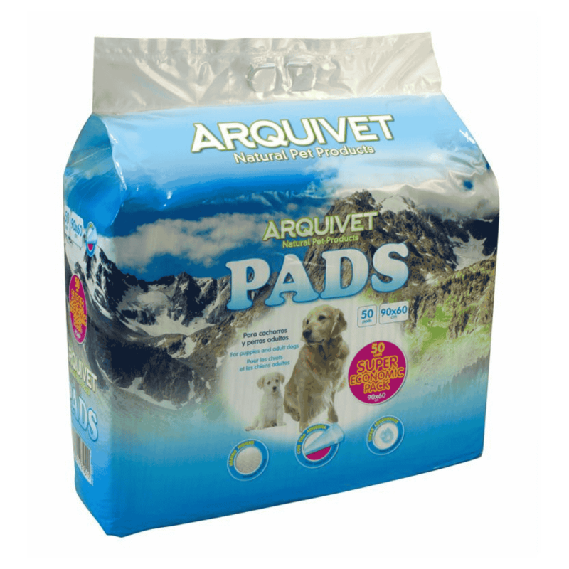 Pads Higiénicos para Perros 90x60 | Pack 50 Unidades | Súper Económico y Extra Absorbentes