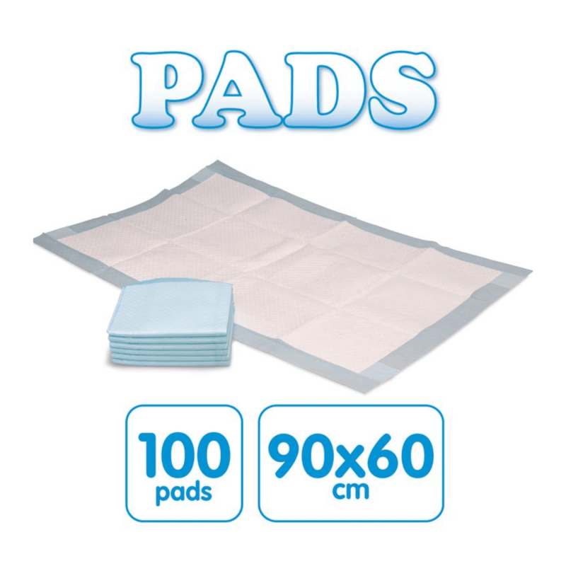 Pads Higiénicos para Perros 90x60 | Pack 100 Unidades | Súper Absorbentes y Educativos