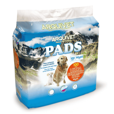 Pads Higiénicos para Perros 90x60 | Pack 100 Unidades | Súper Absorbentes y Educativos