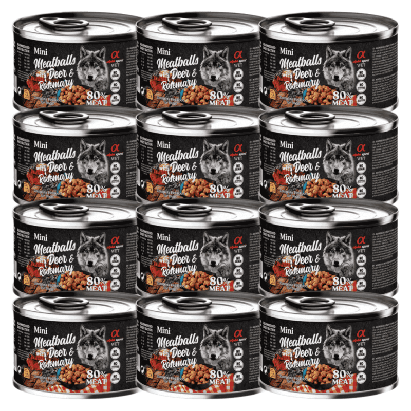 Alpha Spirit Albóndigas de Ciervo y Romero 400 gr - Comida Natural para Perros