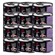Alpha Spirit Lata Gato Cordero | Comida Húmeda Sin Cereales y Gluten | Alta en Proteína y Sabor Natural