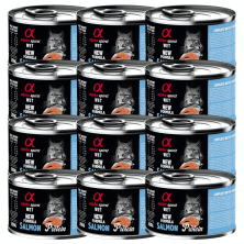 Alpha Spirit Lata Gato Salmón 400g | Comida Húmeda Natural Sin Cereales | Alta en Proteína y Ácidos Grasos Esenciales