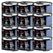 Alpha Spirit Lata Gato Boquerón | Comida Húmeda Natural Grain Free | Rica en Pescado y Omega 3