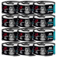 Alpha Spirit Lata Gato Sardina | Comida Húmeda Natural Grain Free | Alta en Pescado y Ácidos Grasos Esenciales