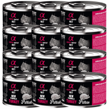 Alpha Spirit Lata Gato Pavo | Comida Húmeda Natural y Grain Free | Alta Digestibilidad y Palatabilidad