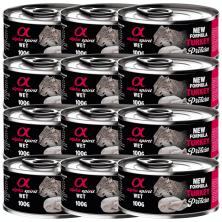 Alpha Spirit Lata Gato Pavo | Comida Húmeda Natural y Grain Free | Alta Digestibilidad y Palatabilidad