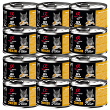 Alpha Spirit Lata Gato Pollo | Comida Húmeda Natural Sin Cereales | Alta en Proteína y Fácil Digestión