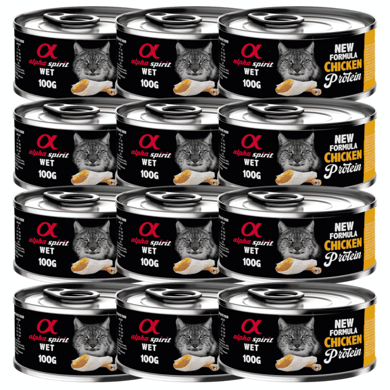 Alpha Spirit Lata Gato Pollo | Comida Húmeda Natural Sin Cereales | Alta en Proteína y Fácil Digestión