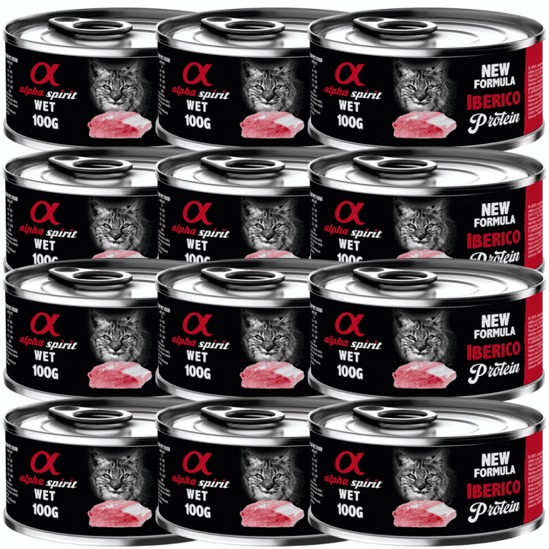 Alpha Spirit Lata Gato Cerdo | Alimento Húmedo Completo Sin Cereales y Alta en Proteína Animal