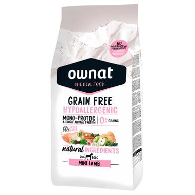 Ownat Grain Free Hypoallergenic Mini Lamb – Pienso Sin Cereales para Perros Pequeños 3kg | supienso.com