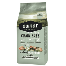 Ownat Grain Free Prime Adult Chicken & Turkey – Pienso Sin Cereales para Perros Adultos 3kg y 12kg | supienso.com