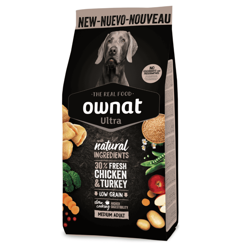 Pienso Ownat Ultra Medium Adult para Perros Medianos | 3kg, 8kg y 12kg
