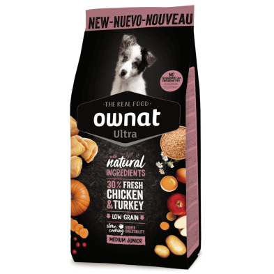 Ownat Ultra Medium Junior – Pienso Completo para Cachorros de Perros Medianos 1kg, 3kg y 14kg | supienso.com
