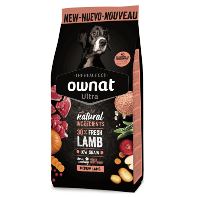 Pienso Ownat Ultra Medium Lamb & Rice para Perros | 3kg, 8kg y 12kg