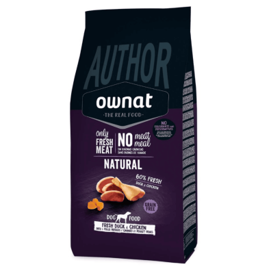 Ownat Author GF Pato y Pollo Fresco – Pienso Sin Cereales para Perros 3kg y 10kg | supienso.com
