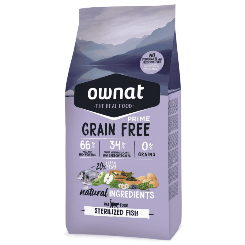 Ownat Grain Free Prime Sterilized Fish 3kg | Pienso Gatos Sin Cereales