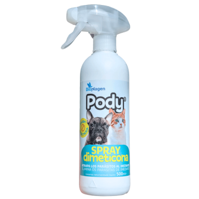 Pody Spray Dimeticona: Elimina Pulgas y Garrapatas 500ml