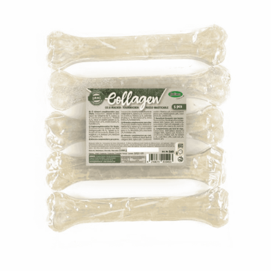 Bubimex Hueso de Colágeno Prensado para Perros | Pack x5 - 32 cm