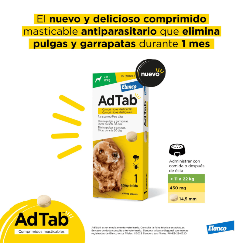 AdTab | Tableta Antiparasitaria para Perros por Peso
