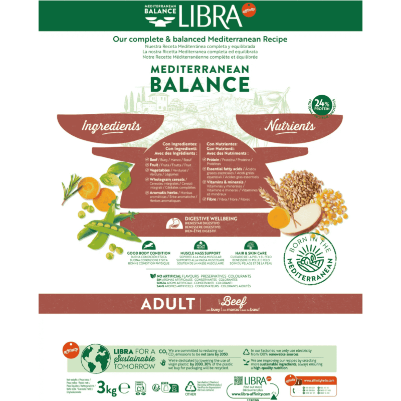 Pienso Libra Perro Adulto Buey | Dieta Equilibrada y Completa