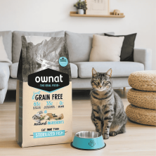 Ownat Grain Free Just Adult Sterilized Fish Gatos – Pienso Grain Free para Gatos Esterilizados 1kg, 3kg y 8kg | supienso.com