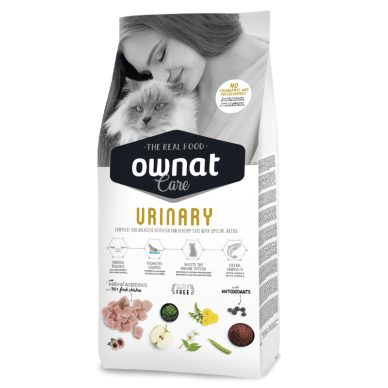Ownat Care Urinary Gatos – Pienso Especial para Salud Urinaria 1,5kg y 3kg | supienso.com