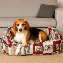 Cama Love World Patchwork: Confort Nido y Guía de Tallas por Raza