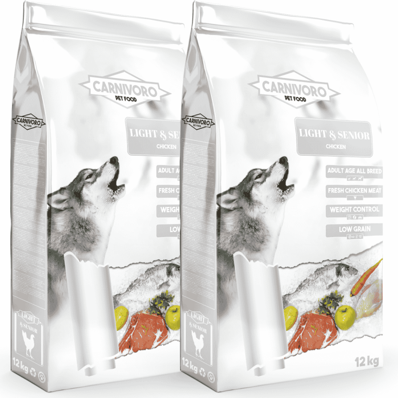 Carnivoro Light & Senior – Pienso bajo en grasa para perros adultos 🐾