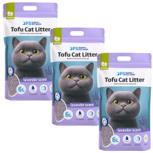 Arena de Tofu Gatos Lavanda 6 Litros