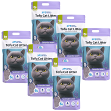 Arena de Tofu Gatos Lavanda 6 Litros