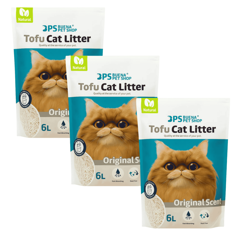 Arena de Tofu Gatos Original 6L