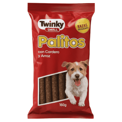 Palitos de Cordero y Arroz Twinky 160g | Snack Tierno para Perros