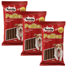 Palitos de Cordero y Arroz Twinky 160g | Snack Tierno para Perros