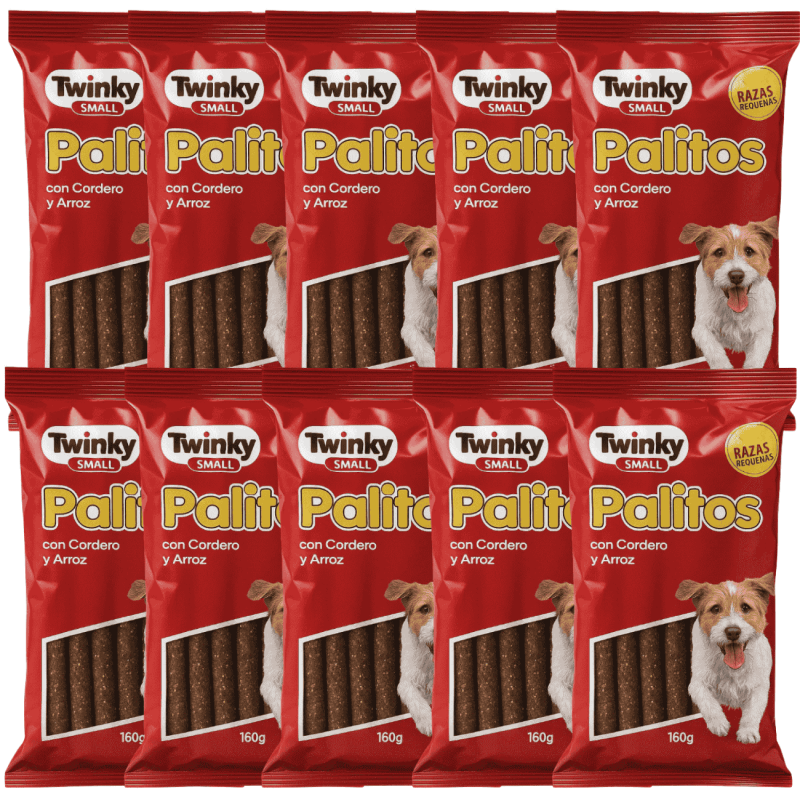 Palitos de Cordero y Arroz Twinky 160g | Snack Tierno para Perros