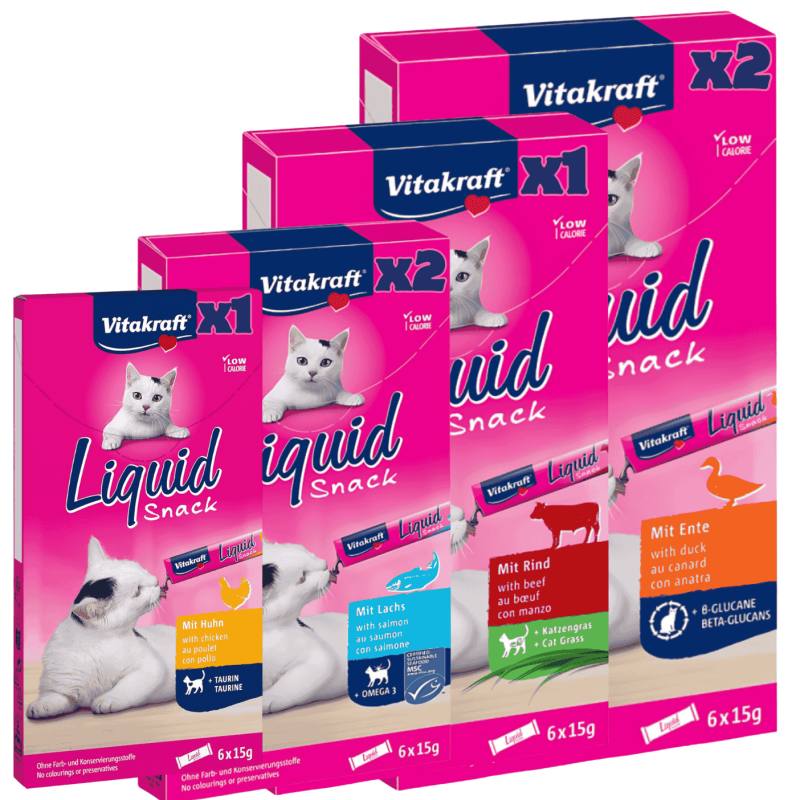 Pack Degustación Vitakraft Liquid Snack x 6 | Snack Líquido Gatos