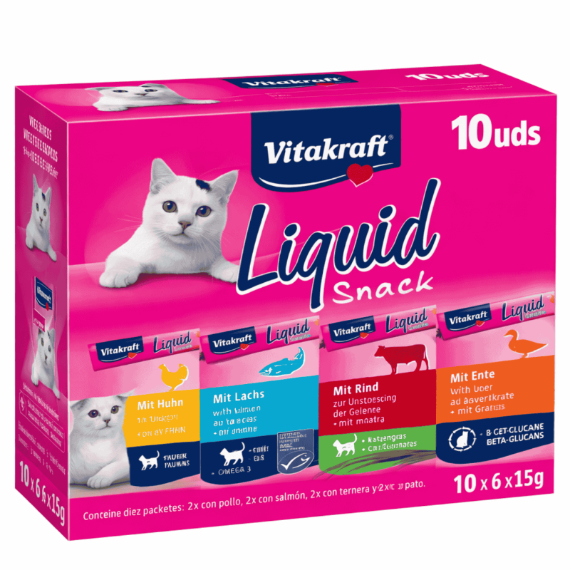 Pack Degustación Vitakraft Liquid Snack x 10 | Snack Líquido Gatos