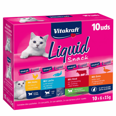 Pack Degustación Vitakraft Liquid Snack x 10 | Snack Líquido Gatos