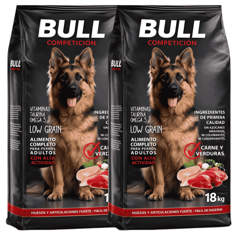 Promo 2x18kg Bull Competición | Pienso alto rendimiento para perros
