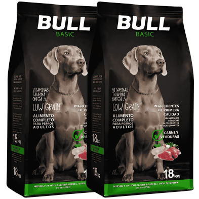 Promo 2x18kg Bull Basic | Pienso completo para perros adultos económico