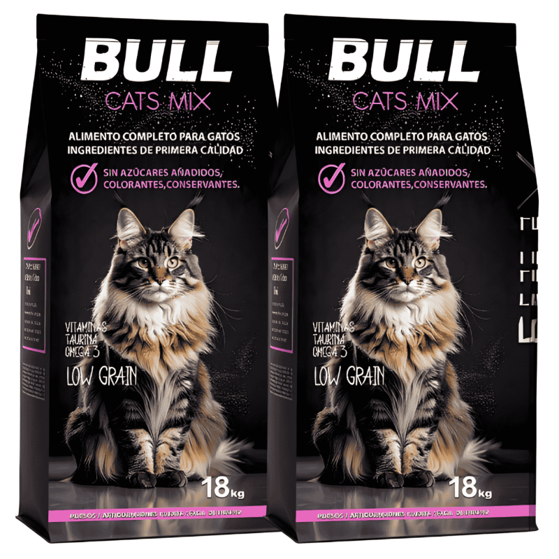 Promo 2x18kg Bull Cat | Pienso completo para gatos adultos con taurina