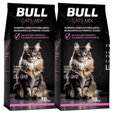 Promo 2x18kg Bull Cat | Pienso completo para gatos adultos con taurina