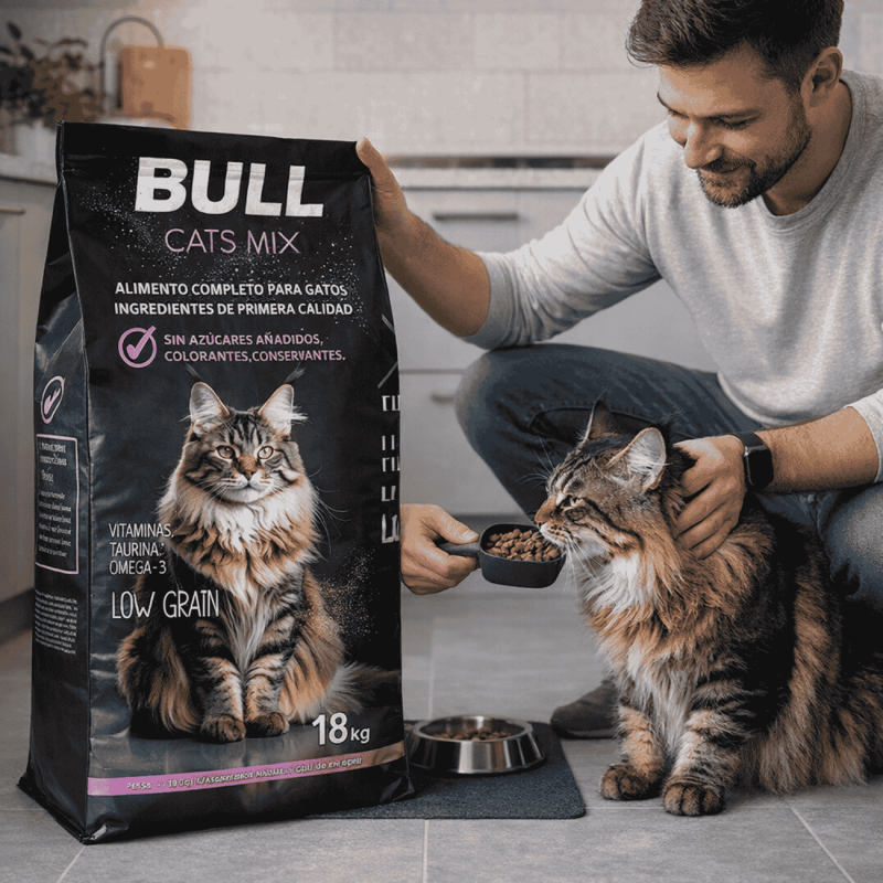 Promo 2x18kg Bull Cat | Pienso completo para gatos adultos con taurina