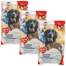 DuvoPlus Chew! Cepillos Dentales Menta 20 uds | Snack Dental para Perros