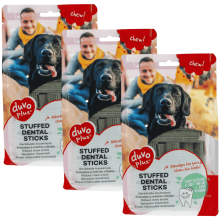 DuvoPlus Chew! Barritas Dentales Menta | Snack Dental Aliento Fresco Perros
