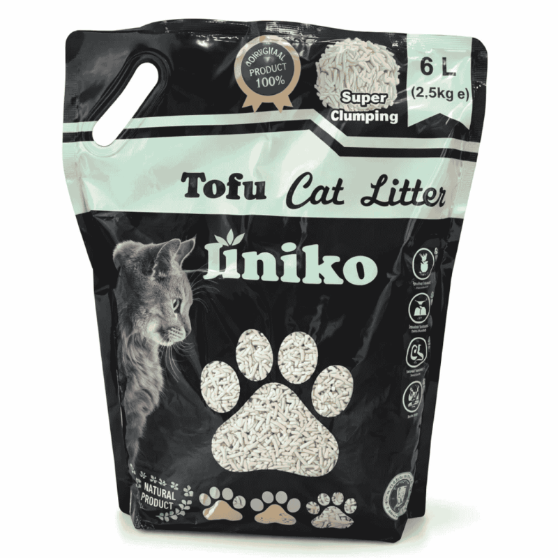 Arena de Tofu Uniko para Gatos 6L y 18L | Biodegradable y aglomerante