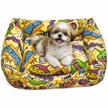 Cuna Antipelusa Comic Gold 55cm | Cama para perros y gatos acolchada