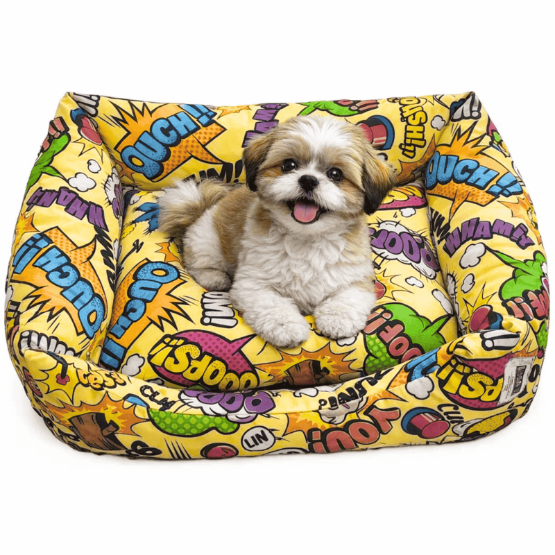 Cuna Antipelusa Comic Gold 55cm | Cama para perros y gatos acolchada