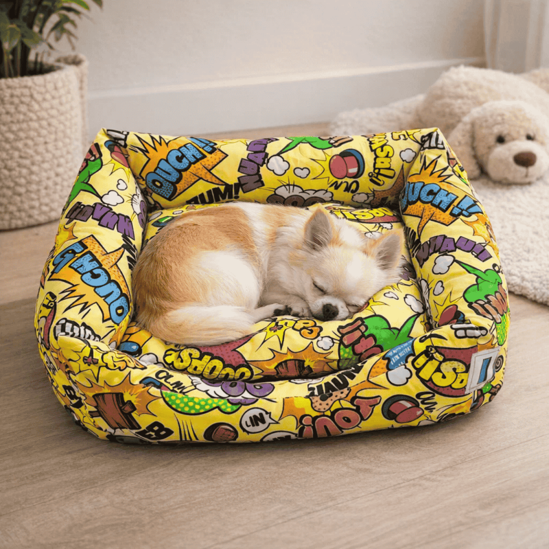 Cuna Antipelusa Comic Gold 55cm | Cama para perros y gatos acolchada