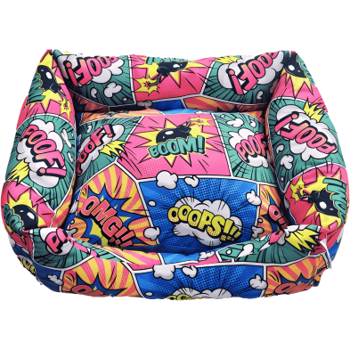 Cuna Antipelusa Comic Boom 55cm | Cama para perros y gatos acolchada