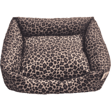 Cuna Antipelusa Leopardo 55cm | Cama perros y gatos animal print